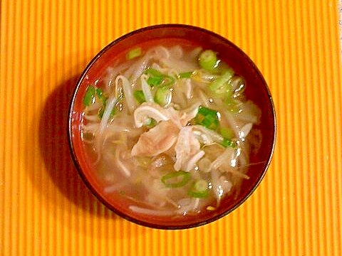 ミミガーともやしのスープ♪